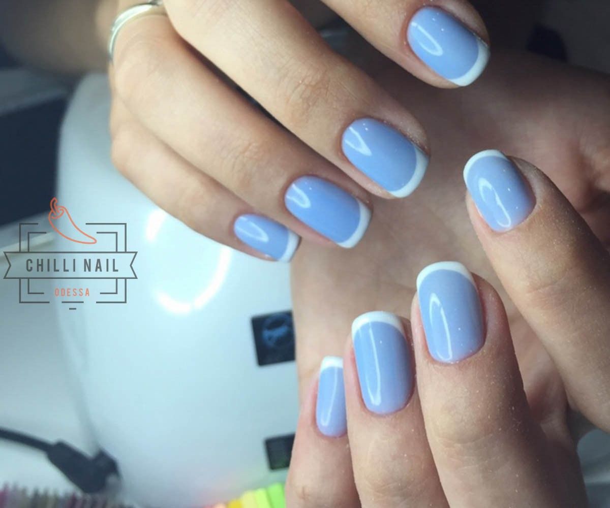 Маникюр на короткие ногти нежный французский, фото - Ногтевая студия Chilli Nail