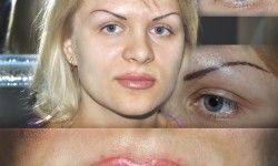 Татуаж губ - контур с легкой растушевкой Тату-студия Планета Тату Київ