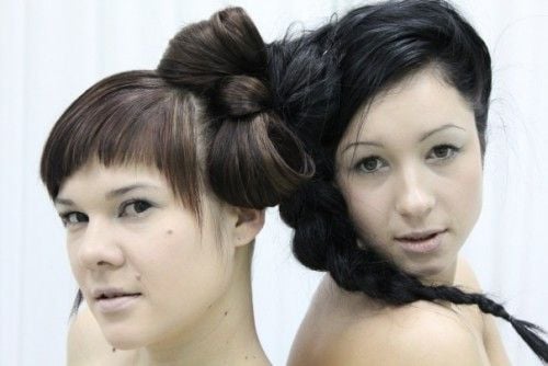 Укладка волос плетение косички, фото -  SISTERS Style Studio