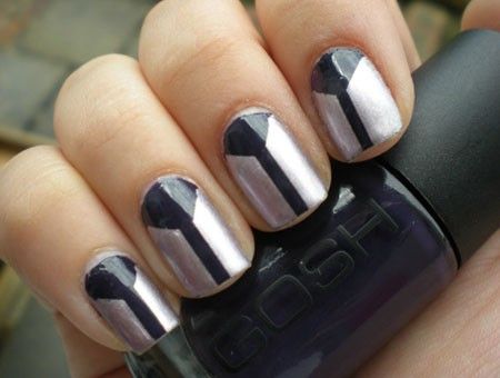 Для дівчат на пальцях чорно-білі, фото -  Manicure Cafe