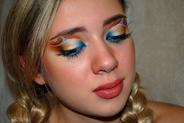 Макияж глаз яркий необычный, фото - Визажист Яна Тимошенко