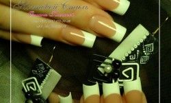 Наращивание "френч" - гель (рисованный) Мастер маникюра Оксана Харьков