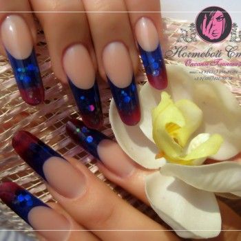 Наращивание "френч" - гель (рисованный)
                    Майстер манікюру Оксана Харків