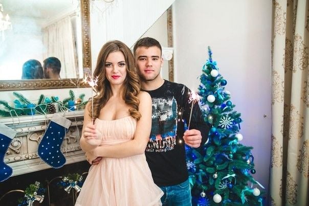 Новорічна фотосесія у студії пари, фото - Візажист Инна Орел