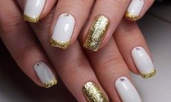 Покрытие гель-лаком - френч, лунный, обратный френч Ногтевая студия Nail Art Запорожье