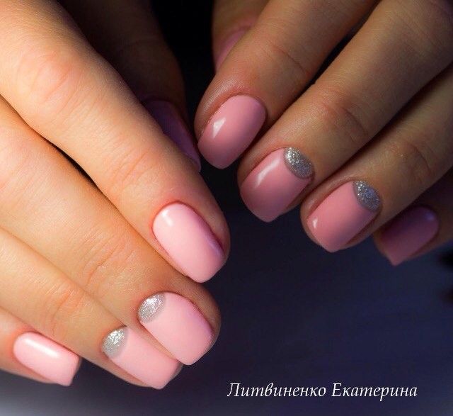 Лунный маникюр, фото - Мастер маникюра Екатерина Литвиненко