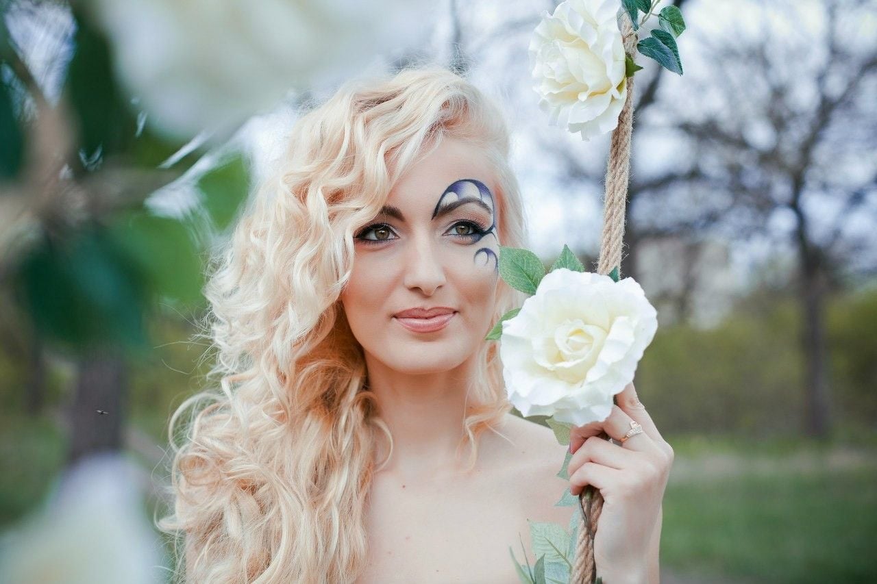 Необычный макияж для фотосессии фантазийный, фото - Визажист Анастасия Игнатюк