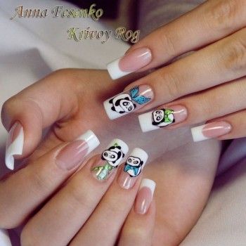 Наращивание декоративный арт-френч
                    Майстер манікюру Анна Фесенко Кривий Ріг