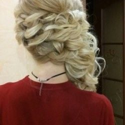 Укладка волос прическа на свадьбу светлые волосы, фото -  Яна Гергелюк