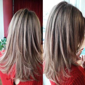 Женская стрижка укладка волос прямые волосы, фото -  Violenta ТРЦ "Комод"