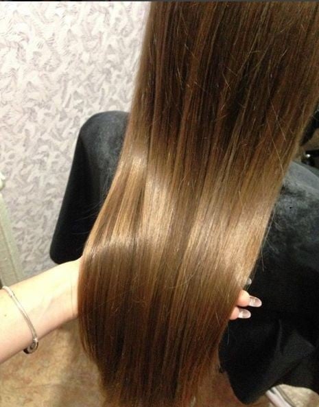 Стрижка на длинные волосы укладка волос коричневый цвет, фото - Парикмахер Анна Гончар