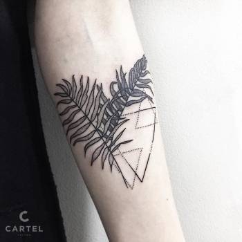 Тату для хлопців на передпліччі чорно-білі, фото - Тату салон Cartel Tattoo