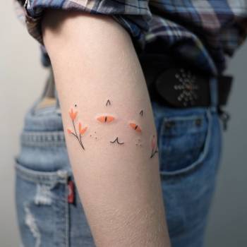 Тату для дівчат на передпліччі кольорові, фото - Тату салон Cartel Tattoo