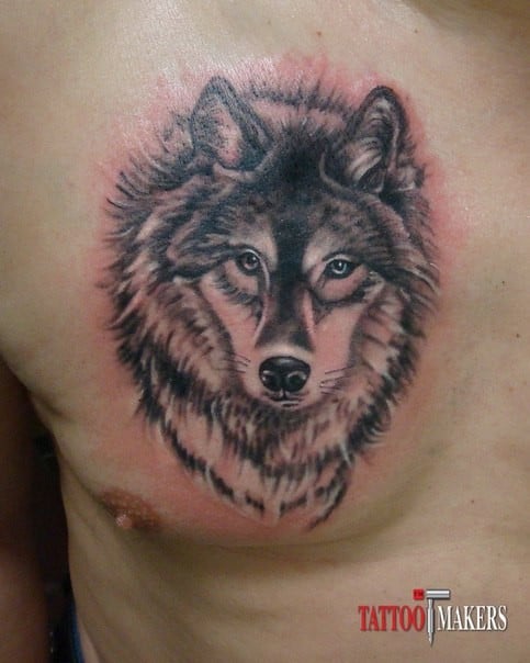 Для хлопців вовк реалізм, фото -  Tattoo Makers