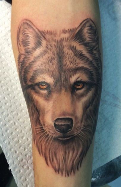 Для хлопців вовк на передпліччі, фото -  Якудза