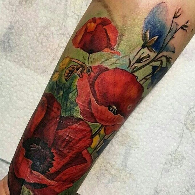 Для хлопців на передпліччі кольорові, фото -  Шатун