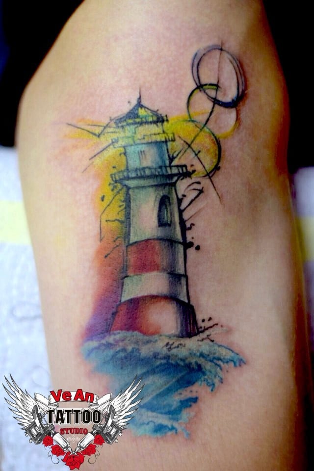 Мужские на руке цветные, фото -  VeAn Tattoo White