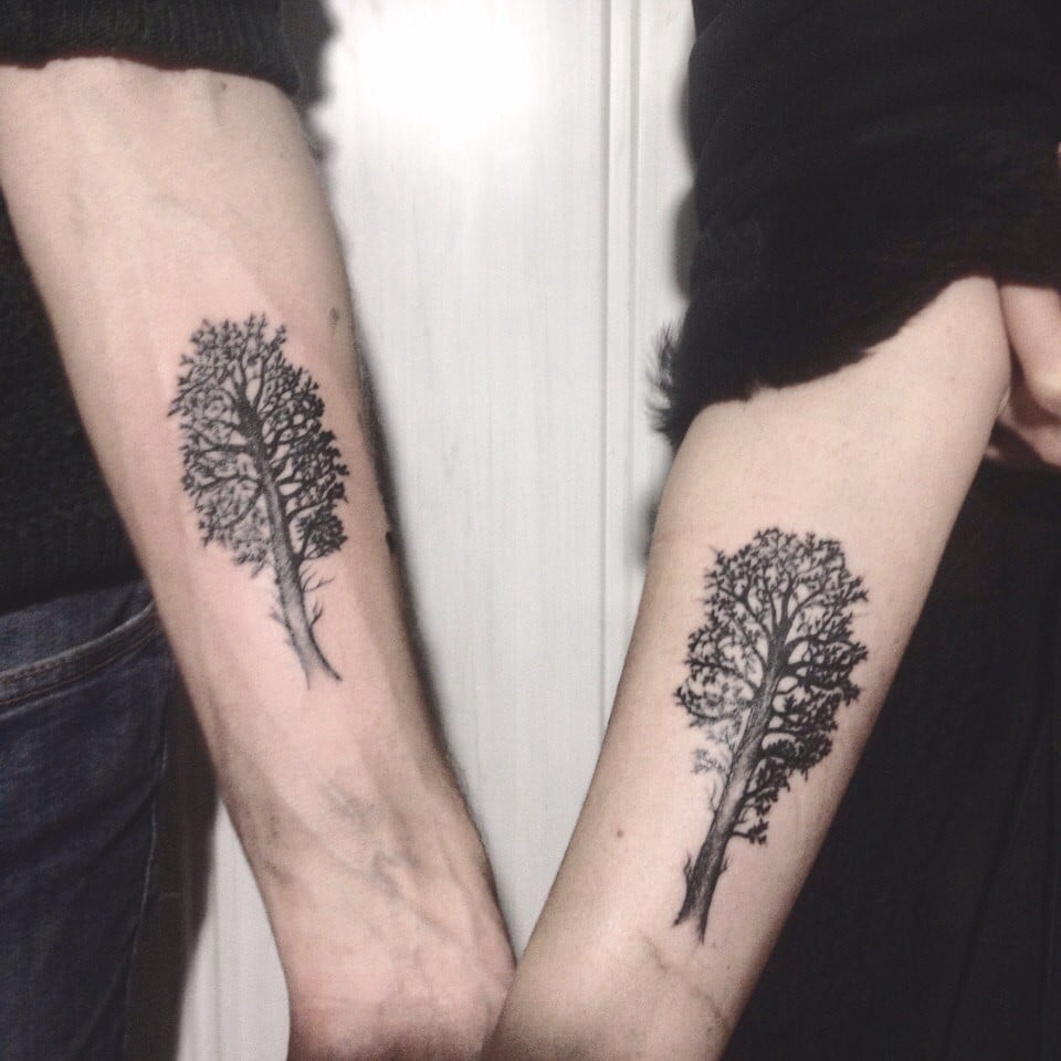 Мужские женские черно-белые, фото - Тату мастер Юля Бабич