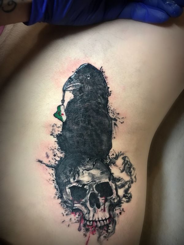 Череп чорно-білі ворон, фото -  Светлана Коваленко