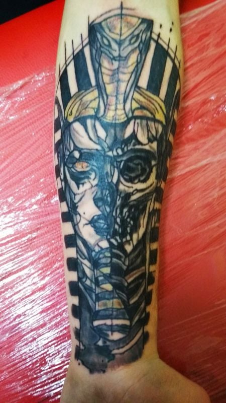 Для хлопців дівчат змія, фото - Тату майстер Юдин Ян