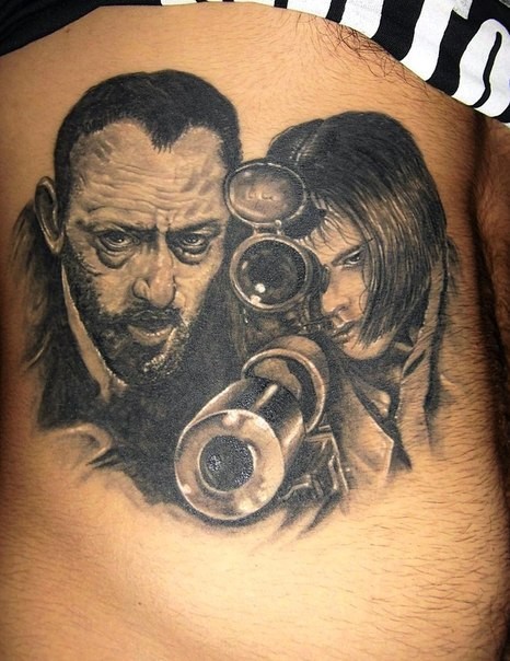 Для хлопців реалізм чорно-білі, фото -  Black Horn Tattoo