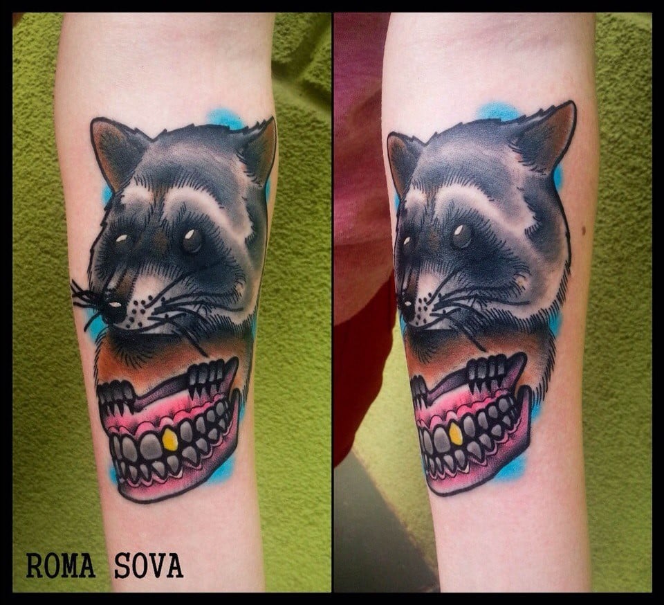 Женские на предплечье цветные, фото -  Black Horn Tattoo