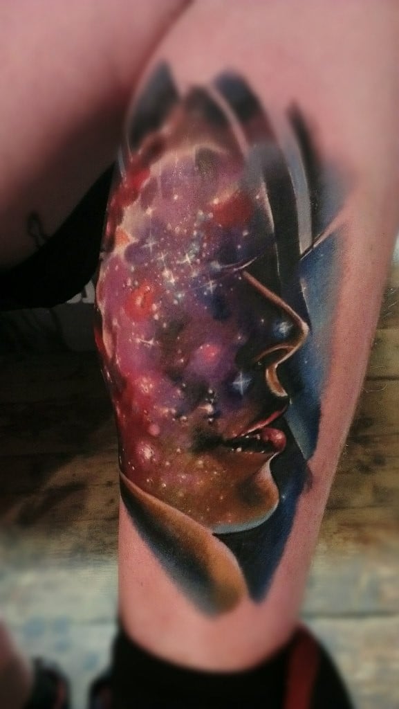 Женские на ноге цветные, фото - Тату салон Glazur