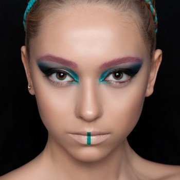 Незвичайний макіяж губ очей, фото - Візажист Светлана Лысенко