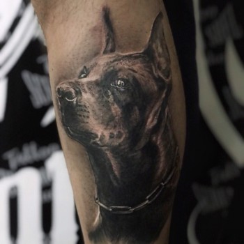 Тату для хлопців на нозі реалізм, фото -  ScreamSoul Tattoo