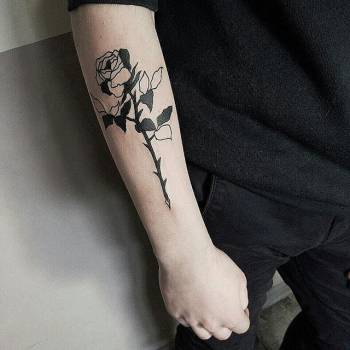 Тату женские на руке роза, фото - Тату мастер Осинская Екатерина