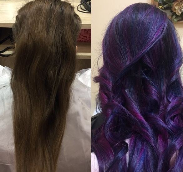 Сложное окрашивание мелирование колорирование, фото - Парикмахер Юлия Коротун