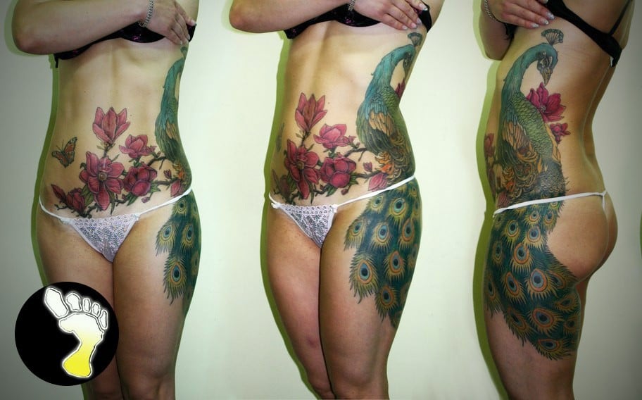 Для дівчат кольорові квіти, фото - Студія татужу Слід