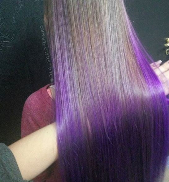 Сложное окрашивание передних прядей омбре, фото -  Ольга Самойленко