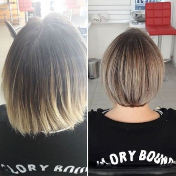 Шатуш мелирование темные волосы, фото - Парикмахер Екатерина Бутова