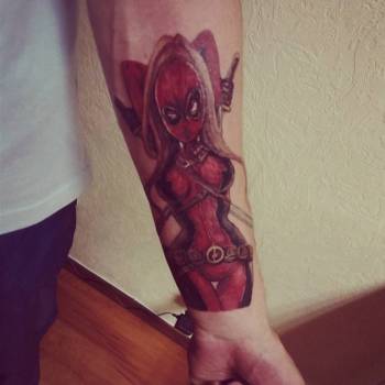 Тату для хлопців на руці кольорові, фото - Тату майстер Сергей Балабанов