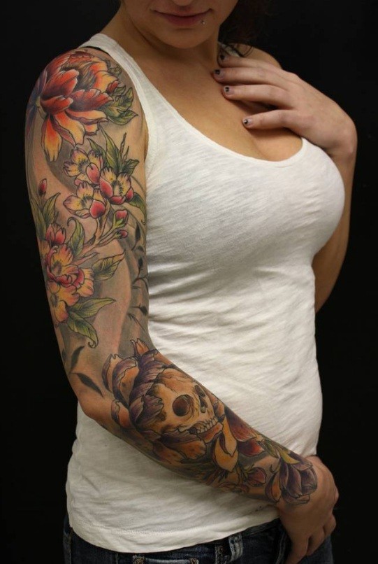 Для дівчат рукав череп, фото -  Pingere Workshop