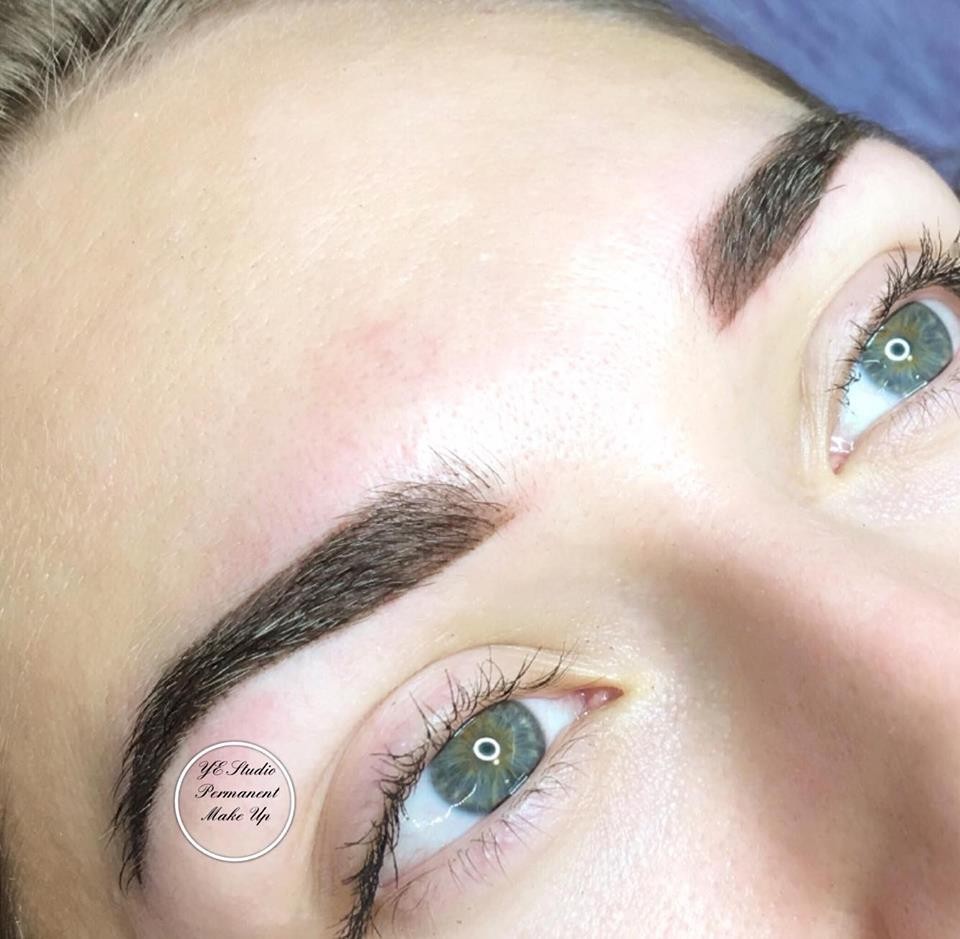 Пудрові брови перманент брів татуаж, фото - Студія татужу YE Studio Permanent Make Up
