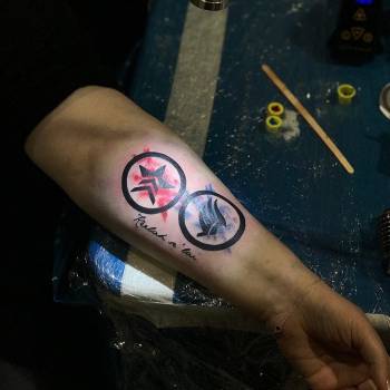 Тату женские на предплечье цветные, фото - Мастер по пирсингу Ника Чухрай