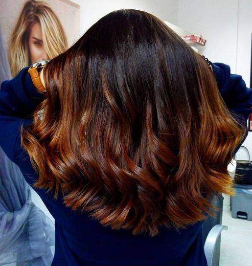 Стрижка на средние волосы укладка волос омбре, фото -  Тереза Миронова