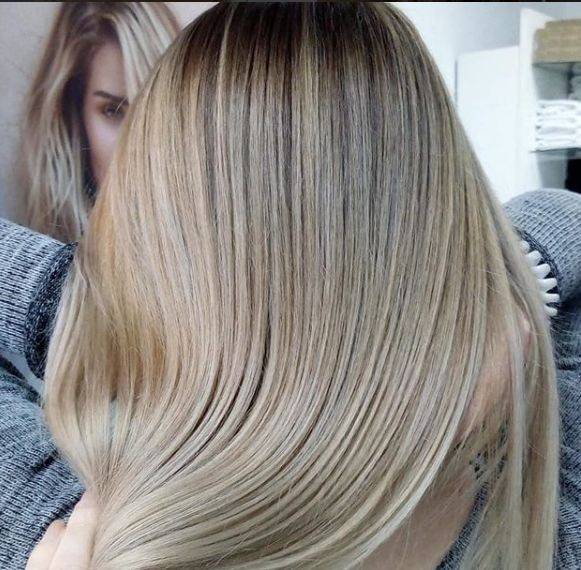 Стрижка на длинные волосы блонд холодный, фото -  Тереза Миронова