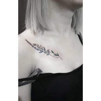 Тату для дівчат чорно-білі на грудях, фото - Тату майстер Диана Бондаренко