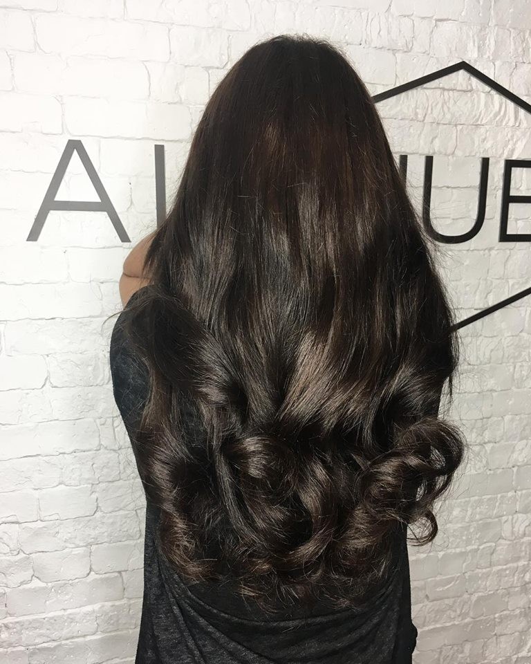 Стрижка на длинные волосы укладка волос темный цвет, фото -  HAIR HUB OD