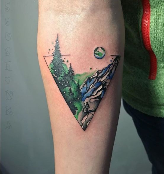 Женские на предплечье цветные, фото - Тату мастер Маша Згущонка