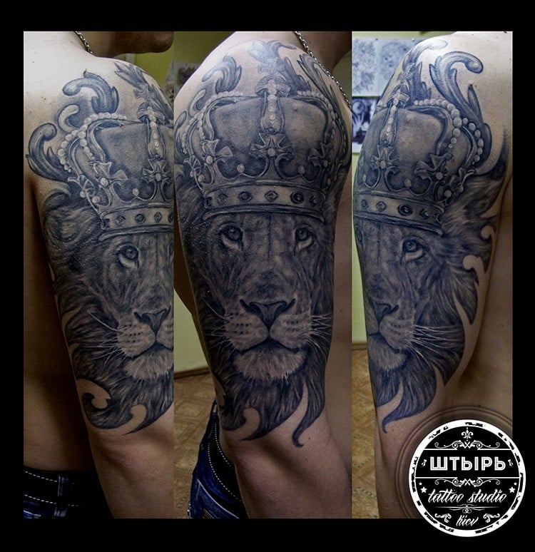 Для хлопців чорно-білі корона, фото - Тату майстер Василий Штырев