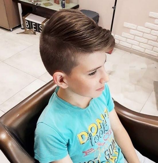 Мужская стрижка для мальчика фейд, фото -  Dazzling Salon