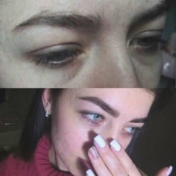 покраска бровей краской 
и коррекция