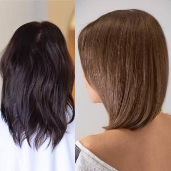 Женская стрижка прямые волосы, фото -  Pivot Point by Elvira Privalova