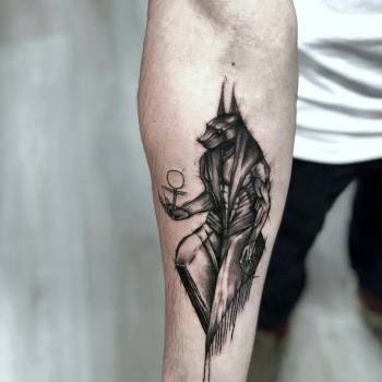 Тату мужские на предплечье черно-белые, фото - Тату мастер Мария Власенко