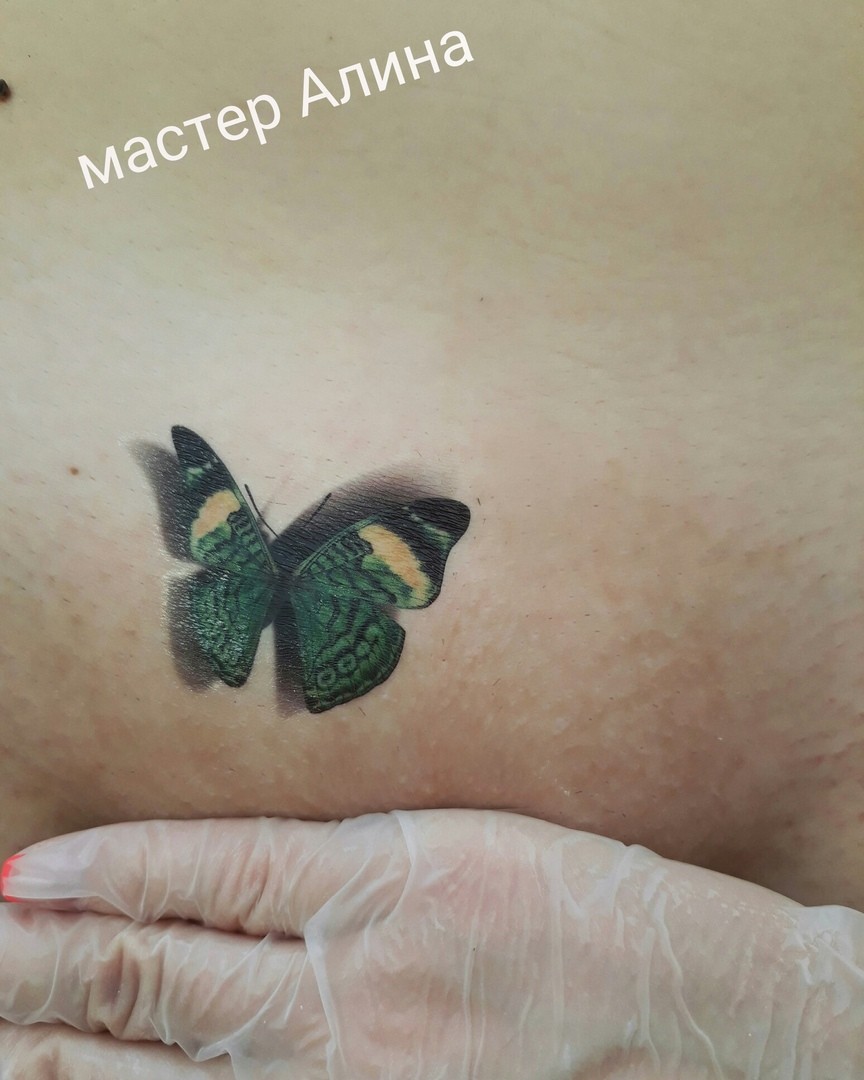 На лобке, фото - Тату мастер Алина Текирова