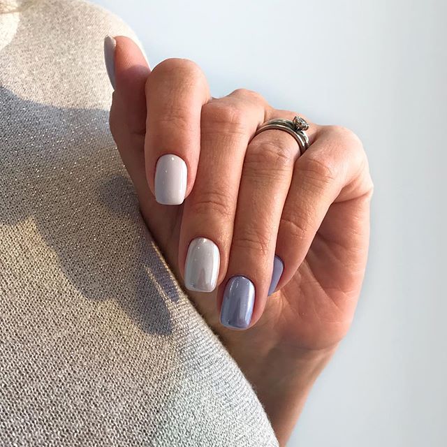 Манікюр на короткі нігті квадратні світлий, фото -  Gem Nails